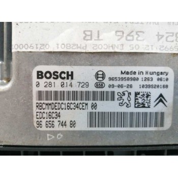 Recambio de centralita motor uce para peugeot 3008 1.6 hdi fap cat (9hz / dv6ted4) referencia OEM IAM 9665674480 0281014729 