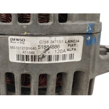 Recambio de alternador para alfa romeo giulietta (191) 2.0 jtdm referencia OEM IAM 51884886 120A MS1012101640