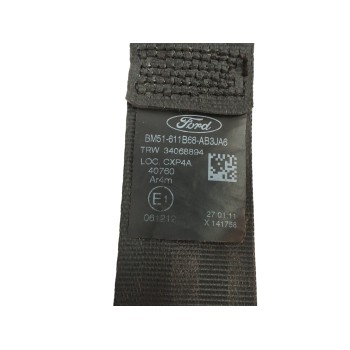 Recambio de cinturon seguridad trasero izquierdo para ford focus iii 1.6 tdci referencia OEM IAM BM51611B68A  