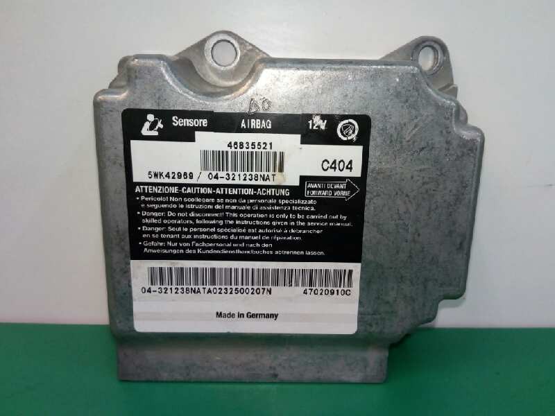 Recambio de centralita airbag para fiat stilo multi wagon (192) 1.9 jtd 115 referencia OEM IAM 46835521 5WK42969 