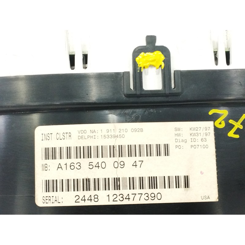 CUADRO INSTRUMENTOS 1911210092B 15339450