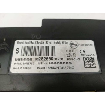 Recambio de modulo electronico para citroën c4 grand picasso 1.2 12v e-thp referencia OEM IAM 9828266080 PLASTICO ENCHUFE ANTENA