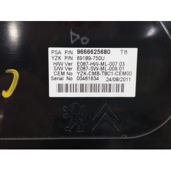 Recambio de cuadro instrumentos para peugeot 3008 1.6 hdi fap referencia OEM IAM 9666625680  