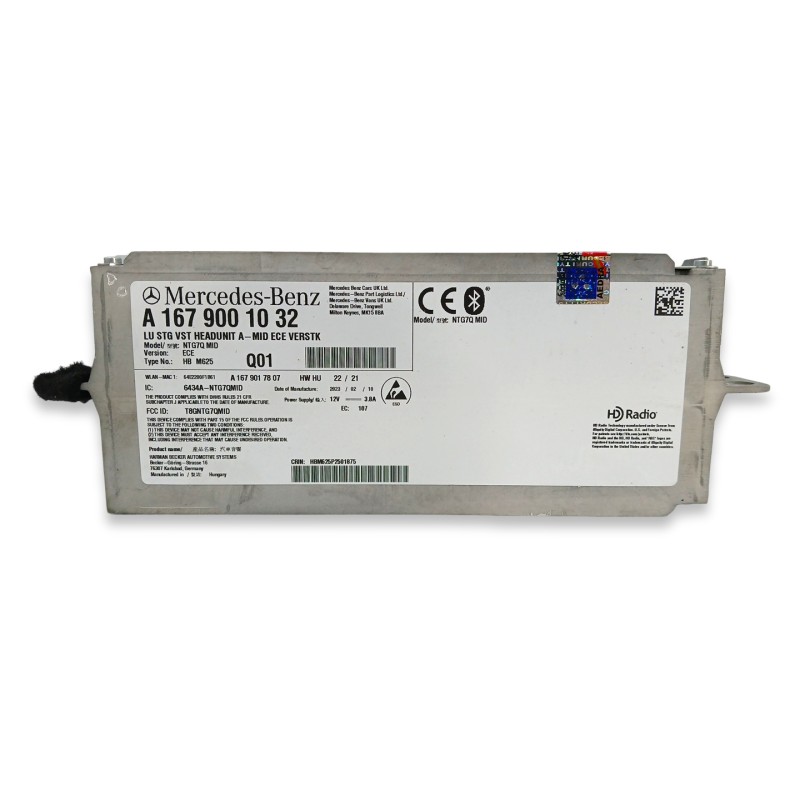 Recambio de sistema navegacion gps para mercedes-benz clase a sedán (v177) a 200 d (177.112) referencia OEM IAM A1679001032 NTG7