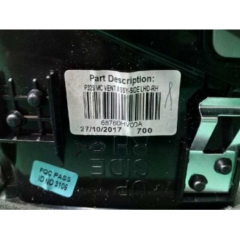 Recambio de rejilla aireadora para nissan qashqai (j11) 1.5 turbodiesel cat referencia OEM IAM 687604EA0A LADO DERECHO 