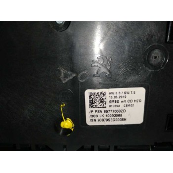 Recambio de mando multifuncion para peugeot 308 1.2 12v e-thp referencia OEM IAM 96777660ZD CONTROLES AUDIO Y WARNING