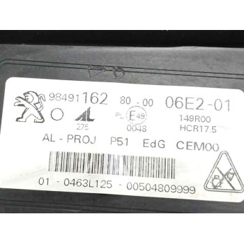 Recambio de faro derecho para peugeot 308 iii (fb_, fh_, fp_, f3_, fm_) bluehdi 130 (fbyhzl, fbyhzt) referencia OEM IAM 98491162