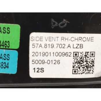 Recambio de rejilla aireadora para skoda karoq (nu7, nd7) 1.5 tsi referencia OEM IAM 57A819702A DERECHA 