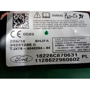 Recambio de airbag lateral delantero derecho para ford focus 1.0 ecoboost cat referencia OEM IAM JX7BA042D94BE  