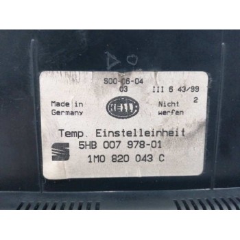 Recambio de mando climatizador para seat toledo (1m2) 1.9 tdi referencia OEM IAM 1M0820043C 5HB00797801 