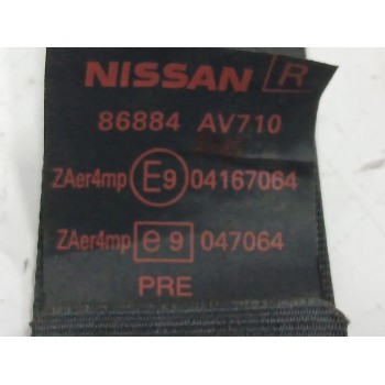 Recambio de cinturon seguridad delantero derecho para nissan primera hatchback (p12) 1.6 referencia OEM IAM 86884AV710  