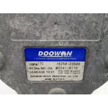 Recambio de compresor aire acondicionado para kia sorento 2.5 crdi referencia OEM IAM 1625023500 OBSERVAR FOTOS 6C2410170