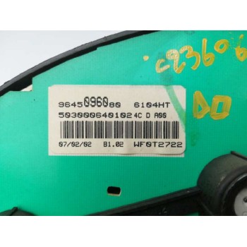 Recambio de cuadro instrumentos para peugeot 206 berlina 1.4 hdi referencia OEM IAM 9645096080 503000640102 