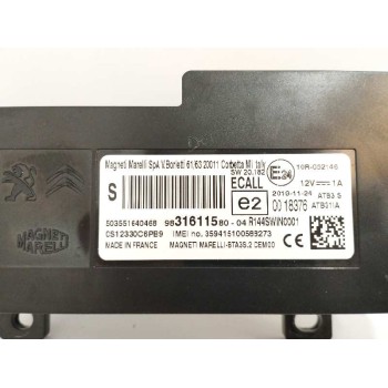 Recambio de modulo electronico para peugeot rifter 1.5 blue-hdi fap referencia OEM IAM 9831611580  
