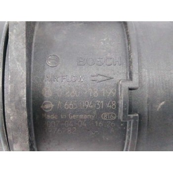 Recambio de caudalimetro para ssangyong actyon 2.0 td cat referencia OEM IAM A6650943148 0280218199 