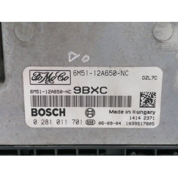 Recambio de centralita motor uce para ford focus berlina (cap) 1.6 tdci cat referencia OEM IAM 6M5112A650NC 0281011701 