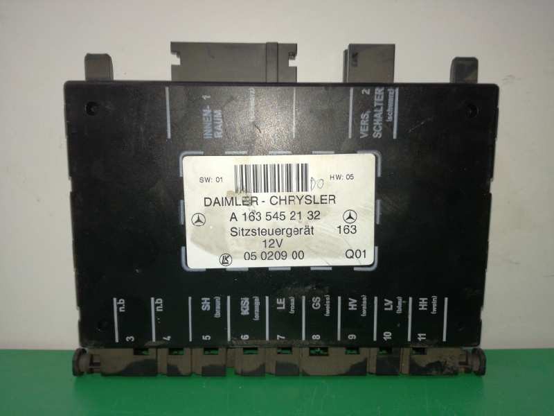 Recambio de centralita asientos para mercedes-benz clase m (w163) 400 cdi (163.128) referencia OEM IAM A1635452132  