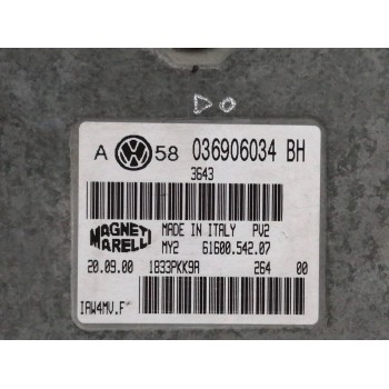 Recambio de centralita motor uce para volkswagen golf iv berlina (1j1) 1.6 16v referencia OEM IAM 036906034BH IAW4MVF 