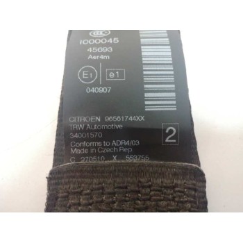 Recambio de cinturon seguridad trasero derecho para citroën c5 station wagon 2.0 hdi fap referencia OEM IAM 96561744XX  