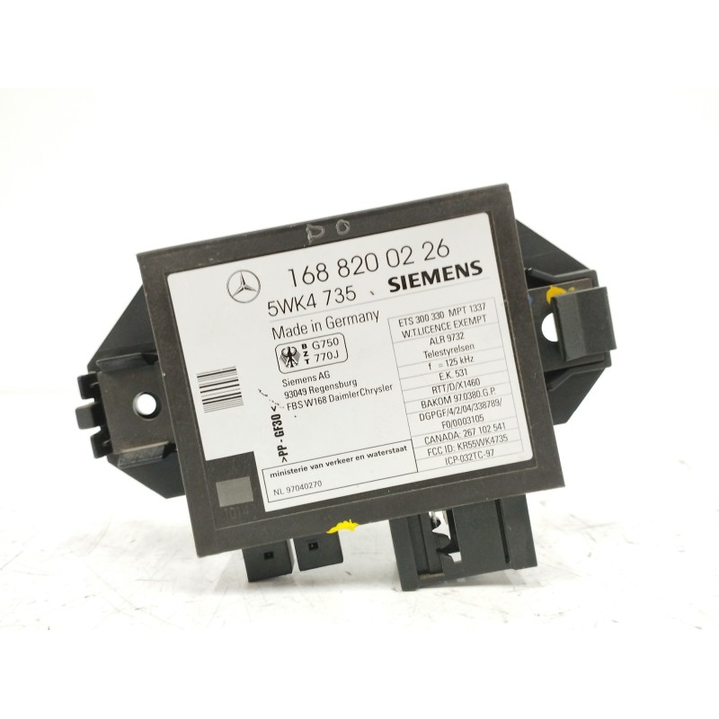 Recambio de centralita inmovilizador para mercedes-benz clase a (w168) a 160 cdi (168.006) referencia OEM IAM 1688200226 5WK4735