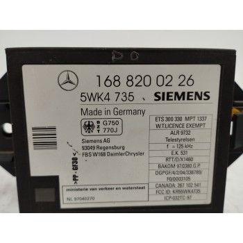 Recambio de centralita inmovilizador para mercedes-benz clase a (w168) a 160 cdi (168.006) referencia OEM IAM 1688200226 5WK4735