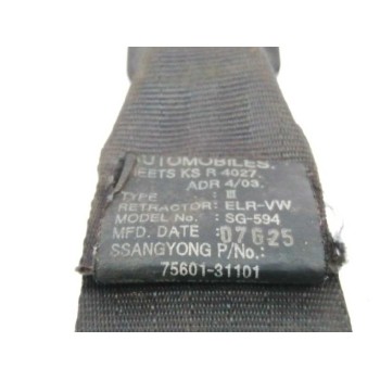 Recambio de cinturon seguridad trasero izquierdo para ssangyong actyon 2.0 td cat referencia OEM IAM 7560131101  