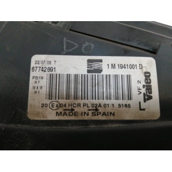 Recambio de faro izquierdo para seat leon (1m1) 1.9 tdi referencia OEM IAM 1M1941001D  