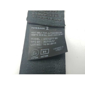 Recambio de cinturon seguridad trasero izquierdo para nissan nv 200 (m20) 1.5 dci cat referencia OEM IAM 615627700 FILA CENTRAL 