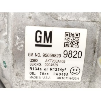 Recambio de compresor aire acondicionado para chevrolet trax 1.7 diesel cat referencia OEM IAM 95059820  AKT200A409