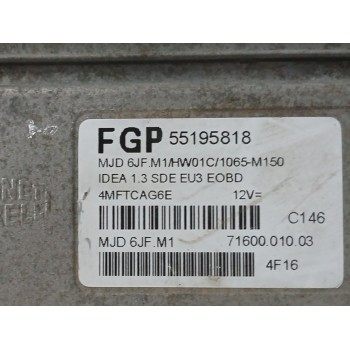 Recambio de centralita motor uce para fiat idea (135) 1.3 jtd cat referencia OEM IAM 55195818  