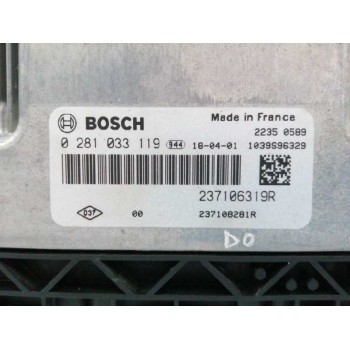 Recambio de centralita motor uce para renault clio iv 1.5 dci diesel fap referencia OEM IAM 237106319R 0281033119 