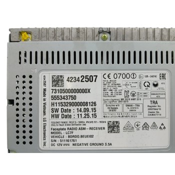 Recambio de pantalla multifuncion para opel adam 1.4 16v cat (a 14 xel / ldd / l2z) referencia OEM IAM 42342507 555343750 