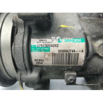 Recambio de compresor aire acondicionado para nissan nv 200 (m20) 1.5 dci cat referencia OEM IAM 92600AZ74A 1938 SD6V12