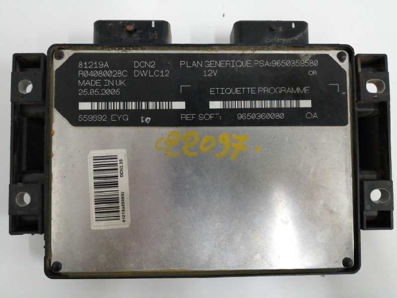 Recambio de centralita motor uce para peugeot expert kasten komfort 1.9 diesel referencia OEM IAM 9650360080  