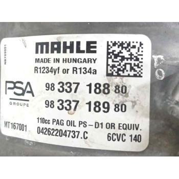 Recambio de compresor aire acondicionado para peugeot 308 iii (fb_, fh_, fp_, f3_, fm_) bluehdi 130 (fbyhzl, fbyhzt) referencia 