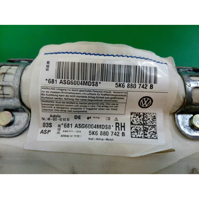 AIRBAG CORTINA DELANTERO DERECHO