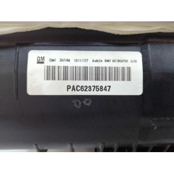 Recambio de airbag delantero derecho para opel zafira / zafira family b (a05) 1.6 (m75) referencia OEM IAM 13111177 601854700 