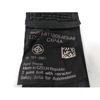 Recambio de cinturon seguridad trasero derecho para ford focus iii 1.0 ecoboost referencia OEM IAM BM51611B68AE 34068894 