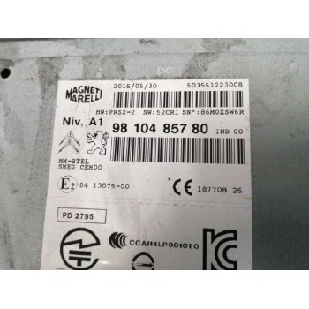 Recambio de sistema audio / radio cd para citroën c4 picasso ii 1.6 bluehdi 120 referencia OEM IAM 9810485780 OBSERVAR FOTOS 