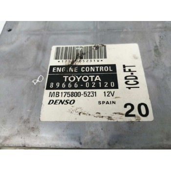 Recambio de centralita motor uce para toyota corolla (e12) 2.0 turbodiesel cat referencia OEM IAM 8966602120 MB1758005231 
