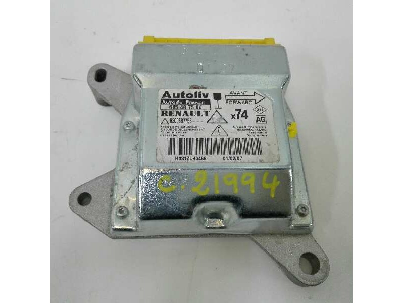 Recambio de centralita airbag para renault laguna ii (bg0) confort dynamique referencia OEM IAM 8200687756 605487500 