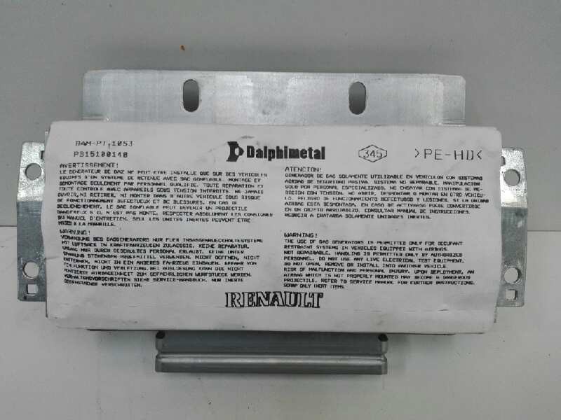 Recambio de airbag delantero derecho para renault clio iii luxe privilege referencia OEM IAM 8200303496 PB15100140 