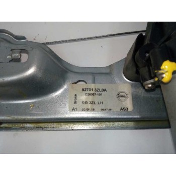 Recambio de elevalunas trasero izquierdo para nissan pulsar (c13) 1.2 16v cat referencia OEM IAM 827013ZL0A  