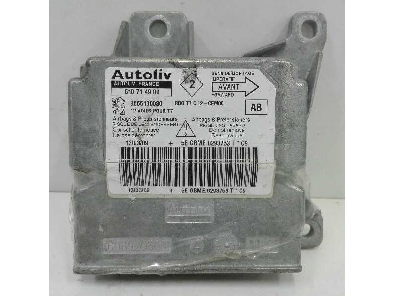 Recambio de centralita airbag para peugeot 308 confort referencia OEM IAM 9665100080 Recambio de centralita airbag para peugeot 308 confort referencia OEM IAM 9665100080