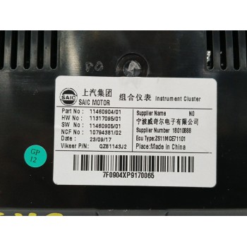 Recambio de cuadro instrumentos para mg zs suv (azs1) 1.5 vti referencia OEM IAM   