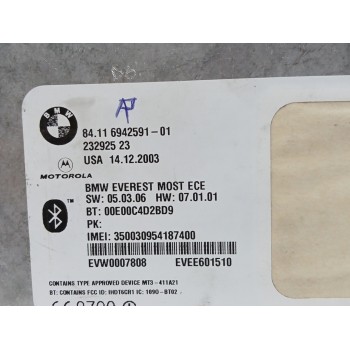 Recambio de modulo electronico para bmw serie 5 berlina (e60) 530d referencia OEM IAM 84116942591 BLUETOOTH 