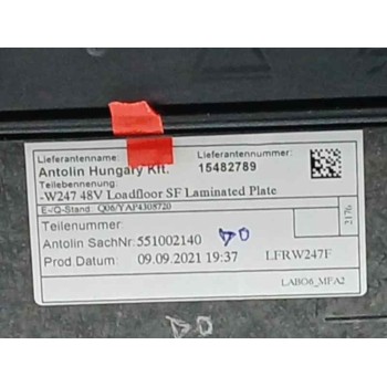 Recambio de bandeja trasera para mercedes-benz benz gla (h247) gla 200 d (247.712) referencia OEM IAM A2476807704 551002140 