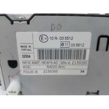Recambio de sistema audio / radio cd para ford fiesta (cb1) trend referencia OEM IAM AA6T18C815AD  