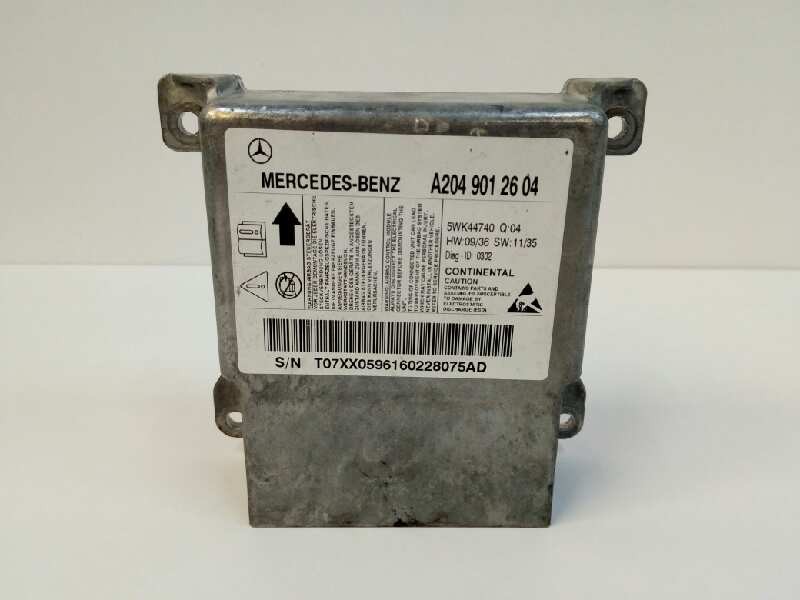 Recambio de centralita airbag para mercedes-benz clase c (w204) berlina 3.0 cdi cat referencia OEM IAM A2049012604 5WK44740 Recambio de centralita airbag para mercedes-benz clase c (w204) berlina 3.0 cdi cat referencia OEM IAM A2049012604 5WK44740