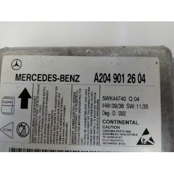 Recambio de centralita airbag para mercedes-benz clase c (w204) berlina 3.0 cdi cat referencia OEM IAM A2049012604 5WK44740 